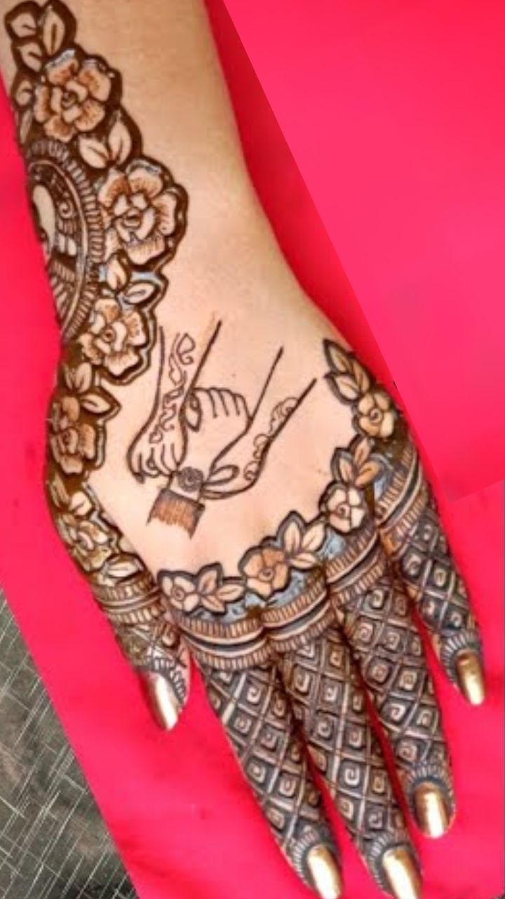 ये मेहंदी के डिजाइन ब्राइडल के लिए है बेस्ट - latest mehandi design-mobile