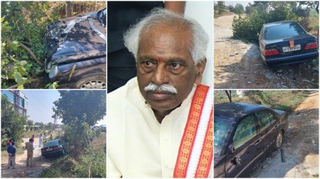 Himachal Pradesh Governor Bandaru Dattatreya injured in road accident हिमाचल  के राज्यपाल बंडारू दत्तात्रेय की कार सड़क हादसे में क्षतिग्रस्त - News  Nation