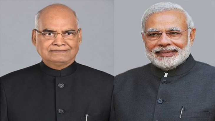 President Ramnath Kovind and Prime Minister Narendra Modi