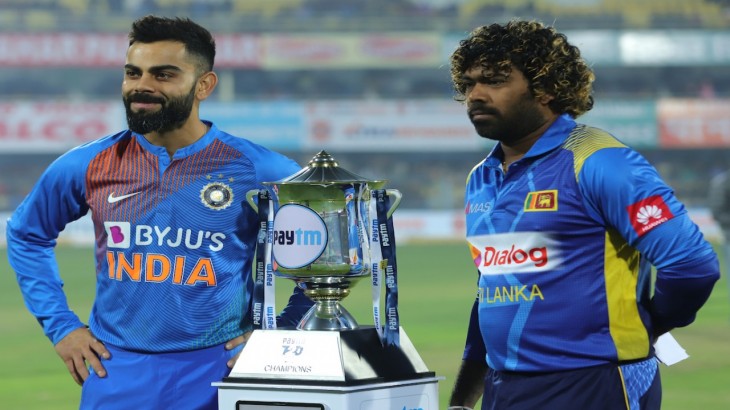टीम इंडिया के कप्तान विराट कोहली और श्रीलंकाई कप्तान लसिथ मलिंगा