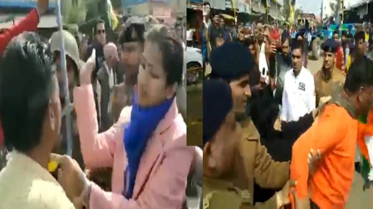 राजगढ़ में सीएए समर्थकों और अफसरों के बीच झड़प, देखें Video