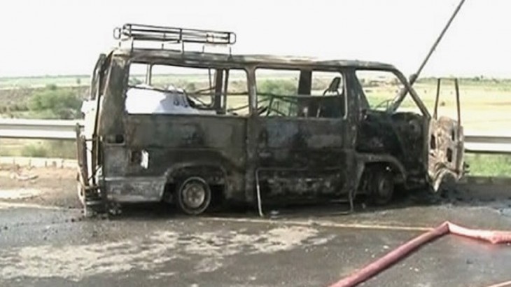 Karachi Van Fire