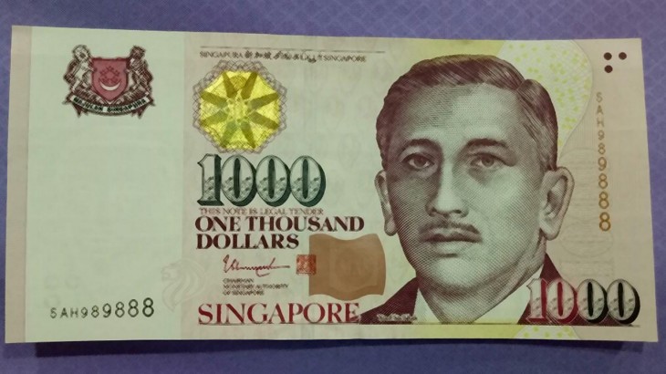 Singapore 1 000 SGD Note