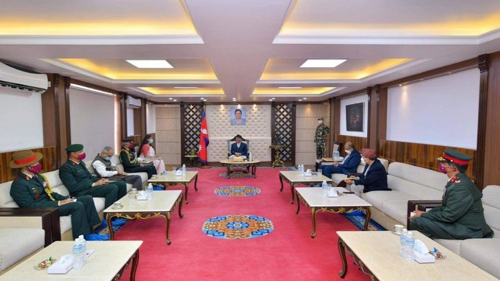 MM Naravane meets Nepal PM Oli
