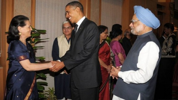 Sonia Gandhi Barak Obama Manmohan Singh