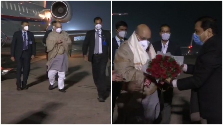 Union Home Minister and BJP leader Amit Shah arrives in Guwahati