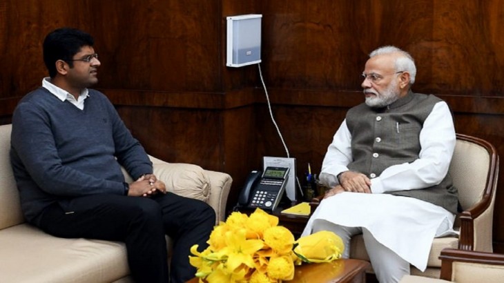 PM Narendra Modi and Dushyant Chautala