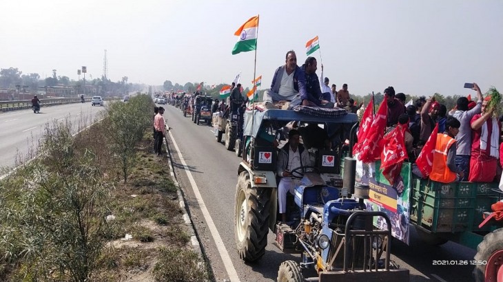 Tractor rally from Rajasthan remains peaceful
