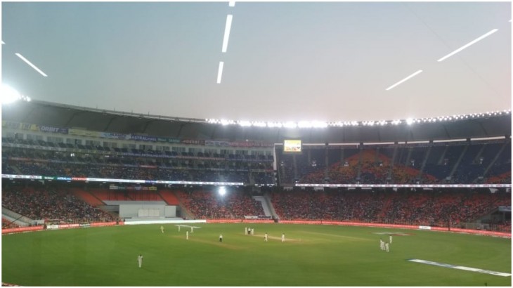 LED lights at the new stadium in Motera