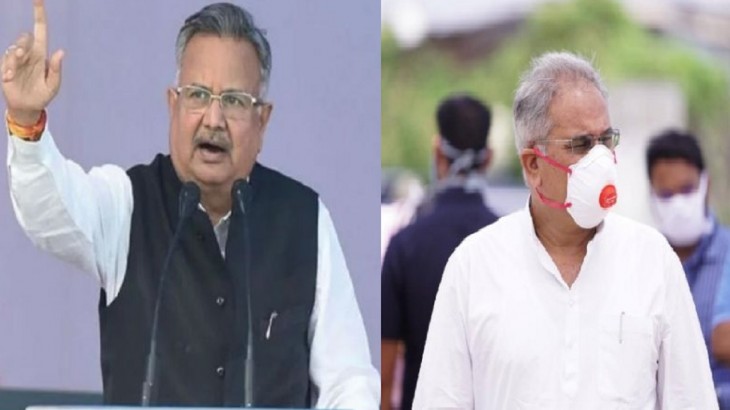 CM Bhupesh Baghel and former Chief Minister Dr  Raman Singh