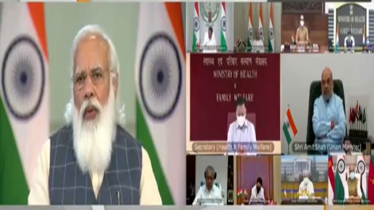 Prime Minister Narendra Modi interacts with Chief Ministers