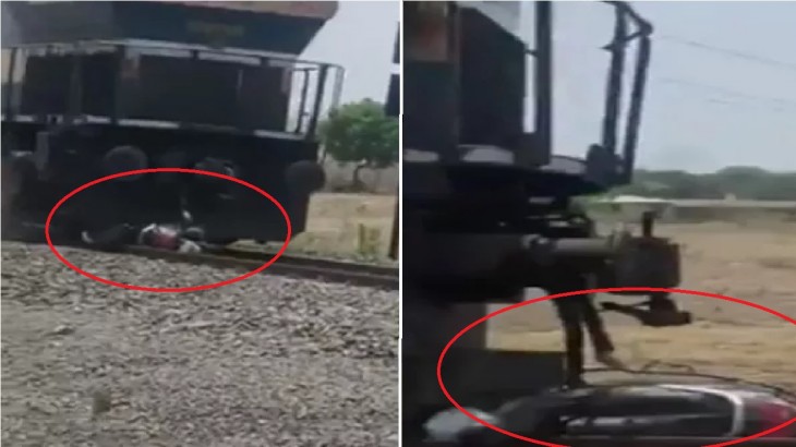 Scooty Stunt in Railway Track