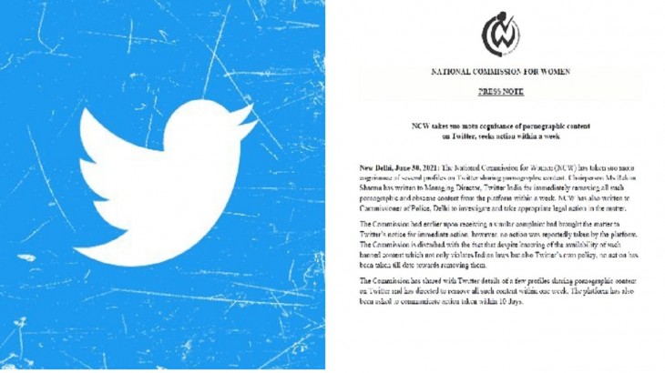 National Commission for Women has now issued notice against pronography content on Twitter