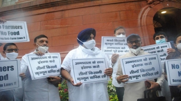sad protest in parliament
