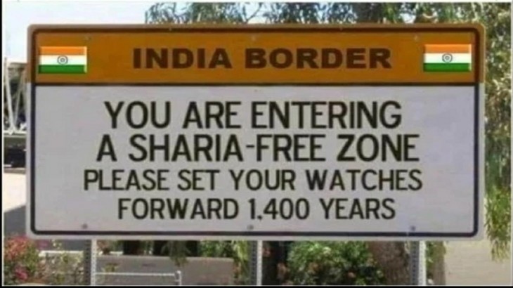 viral anti-Sharia sign board