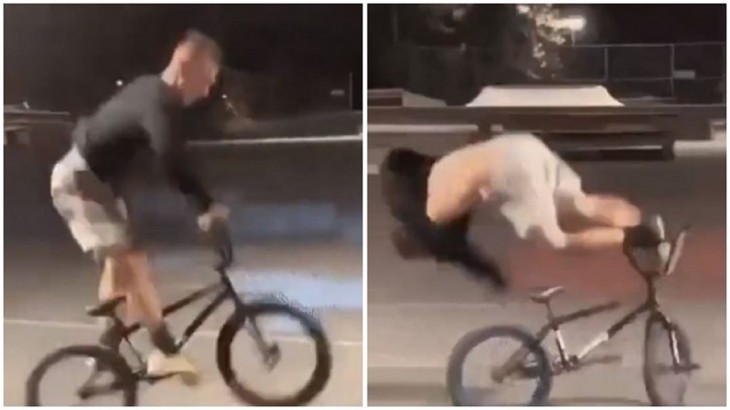 stunts on a bicycle
