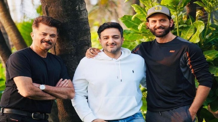 Anil Kapoor with Anand and Hrithik Roshan