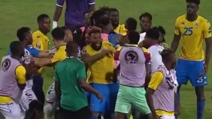 after match all players were fighting see video africa cup of nations