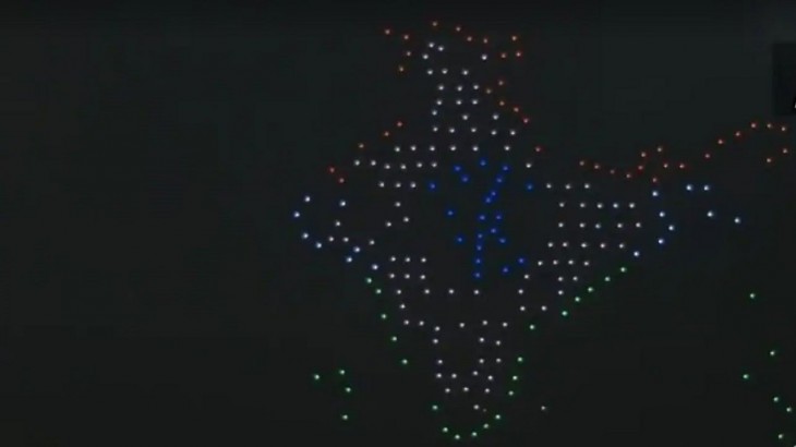 Drone Show during Beating retreat