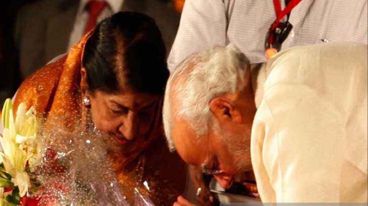 PM Modi and Lata Mangeshkar