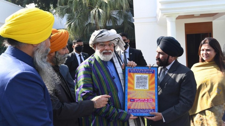 Prime Minister Narendra Modi met members of the Sikh Hindu Delegation from Afghanistan at 7 Lok Kaly