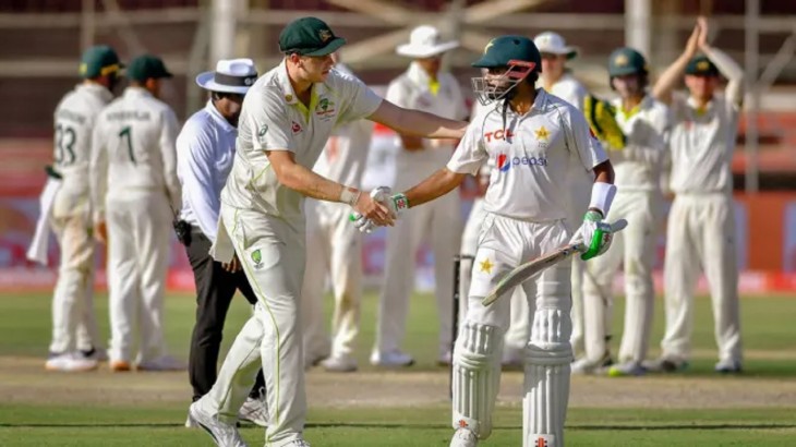 Aus vs Pak  Karachi Test  Babar Azam Rizwan Centuries keeps Pakistan fighting for a draw