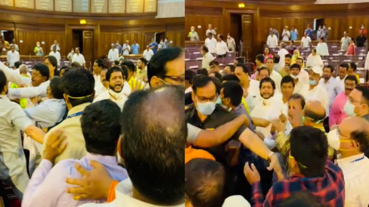 Chaos in West Bengal Assembly: TMC MLAs assaulted BJP MLAs