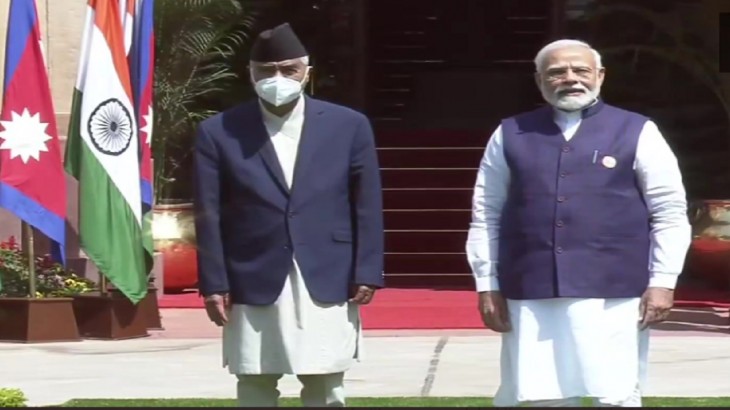 PM Modi And Nepali PM Sher Bahadur deuba