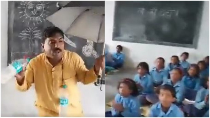Teacher Giving Lecture In Unique Way