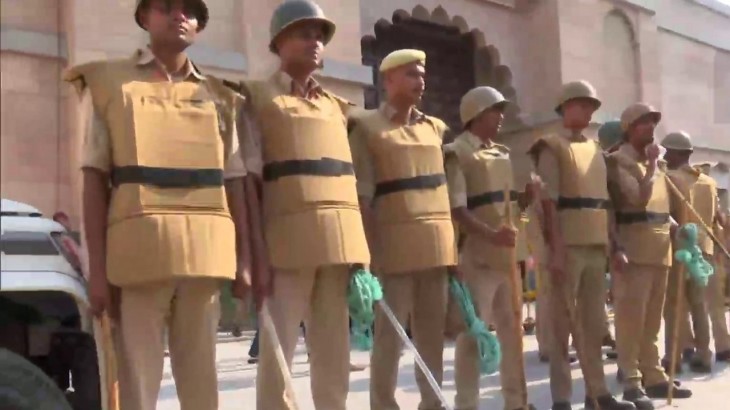 Heavy security forces deployed in front of Gyanvapi Masjid in connection with the Shringar Gauri Tem