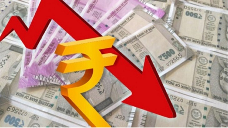 Indian Rupee down