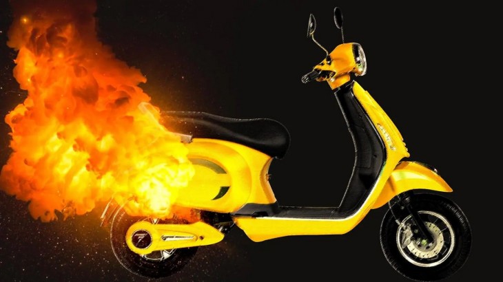 Blast in an electric scooter