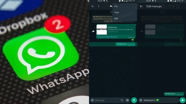 WhatsApp Edit Text Feature