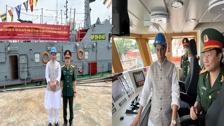Defence Min Rajnath Singh attends the handover ceremony of 12 High Speed Guard Boats to Vietnam at H