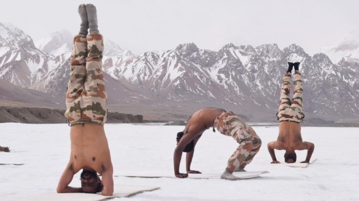 Himveers of ITBP perform Yoga on International Day Of Yoga