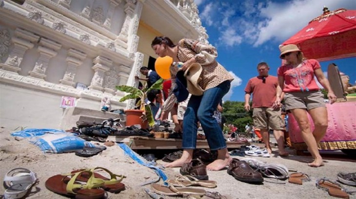 Shoes-Slippers Stolen From Temple Is Auspicious