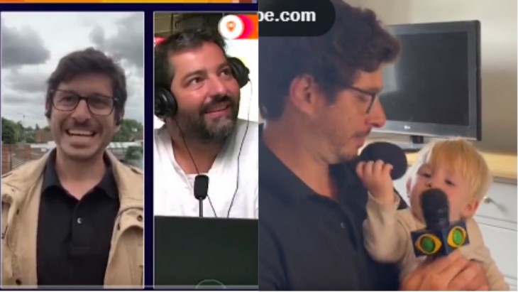 Brazilian Reporter Interrupted By Son On Live TV