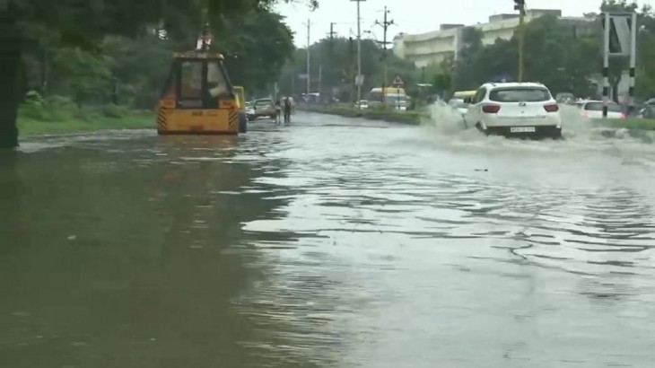 Water logging in parts of Bhopal following heavy rainfall in the region