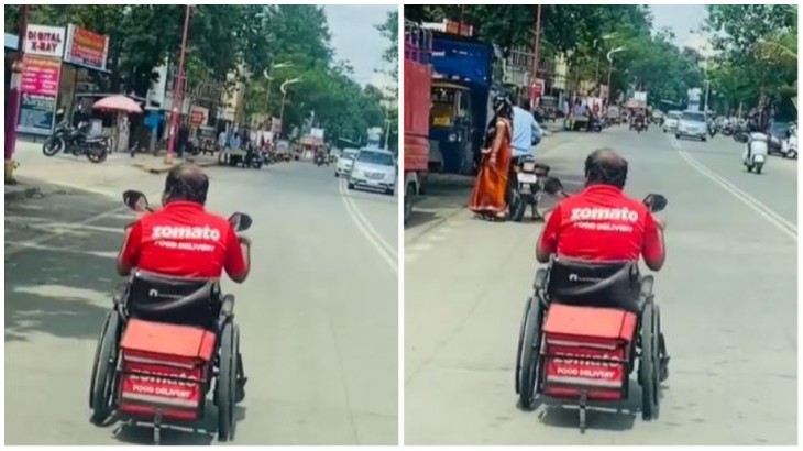 Zomato Boy On Wheelchair Social Media Viral Video