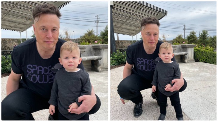 Elon Musk Viral Picture With His Son