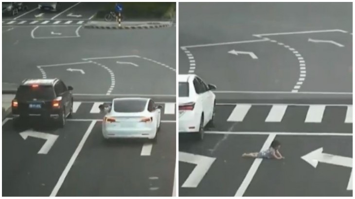 Social Media Viral Video little Girl Falls Out Of Car