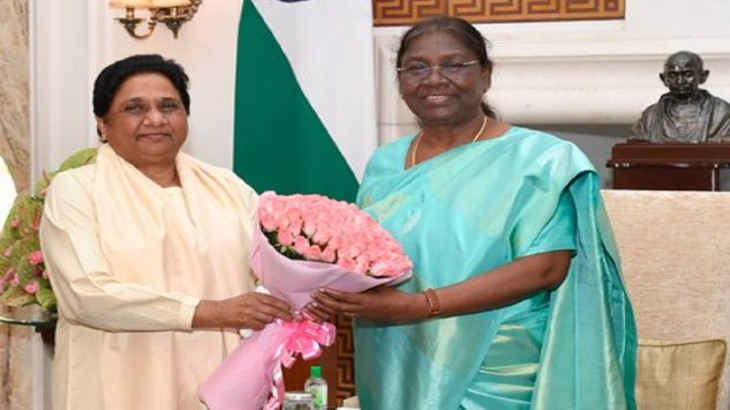 National President of Bahujan Samaj Party Mayawati calls on President Droupadi Murmu