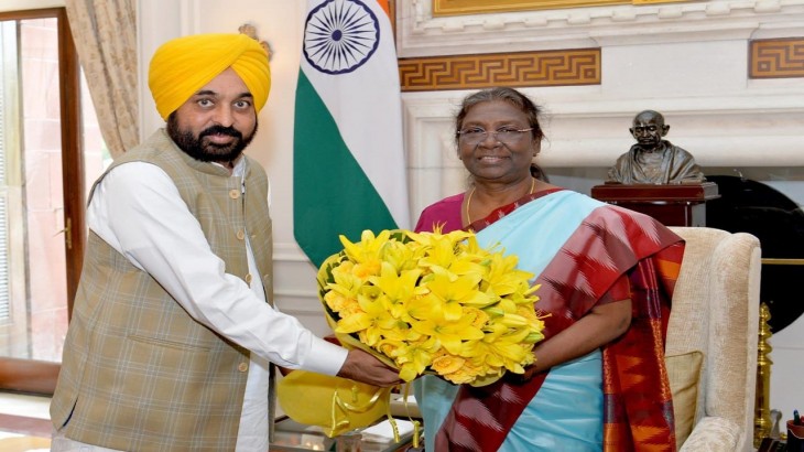 Bhagwant mann meets President Draupdi Murmu