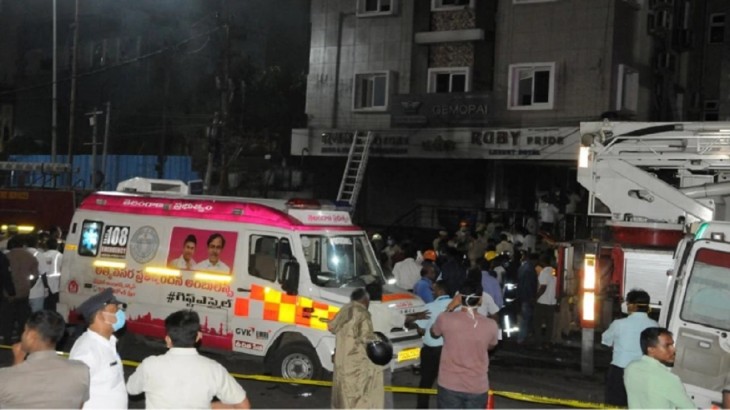 Six dead after a fire broke out at a hotel in Secunderabad