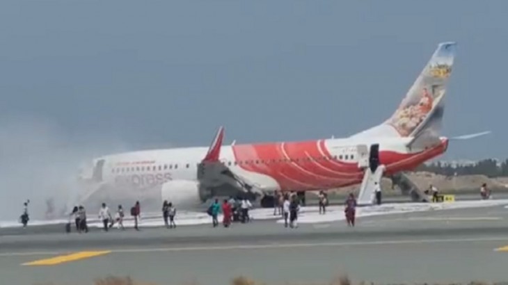 Air India Express emergency evacuation at Muscat airport
