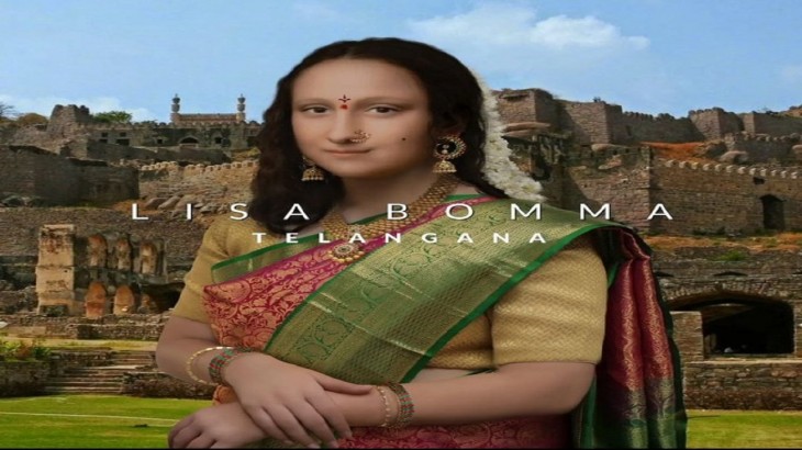 Mona Lisa Viral Pictures Of Indian Look