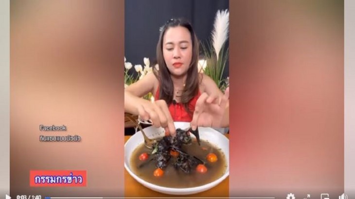 Woman Eats Bat Soup