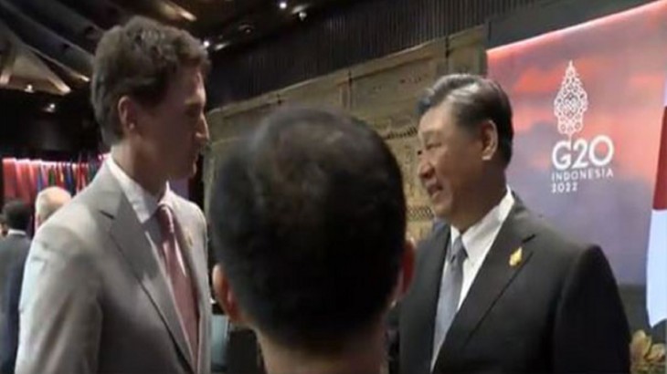 Trudeau Xi Jinping heated exchange of words at G20 caught on camera