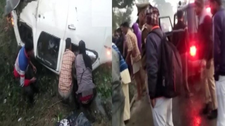 lakhimpur kheri road accident