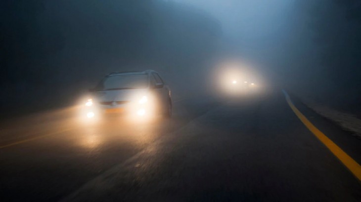 Car Driving in Fog